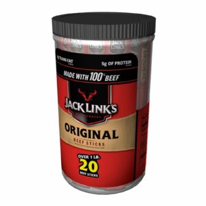 JACK LINKS ORIGINAL BEEF STICKS OVER 1LB.20 BEEF STICKS PACK OF 3