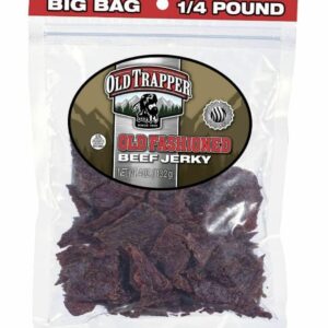 OLD TRAPPER PEPPERED BEEF JERKY 4 oz. BIG BAG 1/4 POUND 113 G PACK OF 6