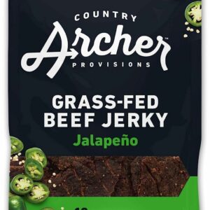 COUNTRY ARCHER PROVISIONS GRASS-FED BEEF JERKY JALAPENO 2.5oz. 10G PRO PACK OF 6