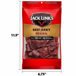 JACK LINK’S BEEF JERKY ORIGINAL 10G PROTEIN 2.85 OZ. %100 BEEF PACK OF 6