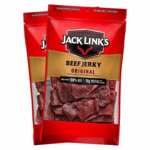 JACK LINK’S BEEF JERKY ORIGINAL 10G PROTEIN 2.85 OZ. %100 BEEF PACK OF 6