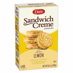 DARE SANDWICH CREME COOKIES LEMON 10.2oz (290g) PACK OF 6