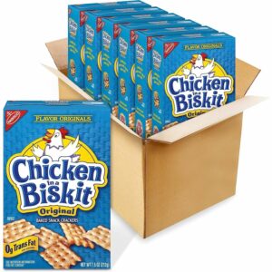 CHICKEN IN A BISKIT ORIGINAL BAKED SNACK CRACKERS 7.5 OZ(212g) PACK OF 6