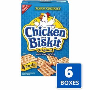 CHICKEN IN A BISKIT ORIGINAL BAKED SNACK CRACKERS 7.5 OZ(212g) PACK OF 6