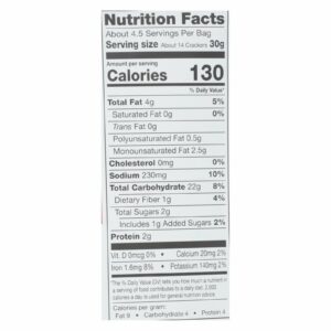 MILTON’S CRAFT BAKERS GLUTEN FREE CRACKERS 4.5oz(128G) PACK OF 6