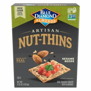 BLUE DIAMOND ALMONDS ARTISAN NUT-THINS SESAME SEEDS 4.25 OZ(120.5g) PACK OF