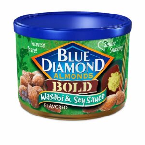 BLUE DIAMOND ALMONDS BOLD WASABİ & SOY SAUCE 6OZ. (170G) PACK OF 6