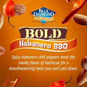 BLUE DIAMOND ALMONDS BOLD HABANERO BBQ 6OZ.(170G)PACK OF 6