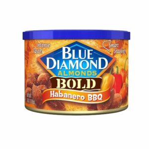 BLUE DIAMOND ALMONDS BOLD HABANERO BBQ 6OZ.(170G)PACK OF 6