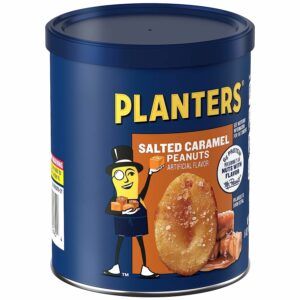 PLANTERS SALTED CARAMEL PEANUTS ARTIFICIAL FLAVOR 6oz.(170g) PACK OF 6