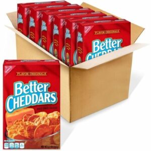 BETTER CHEDDARS BAKED SNACK CRACKERS 6.5 OZ(184g) PACK OF 6