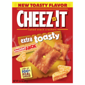 CHEEZ IT EXTRA TOASTY CHEDDAR JACK NEW TOASTY FLAVOR 12.4oz(351g) PACK OF 6